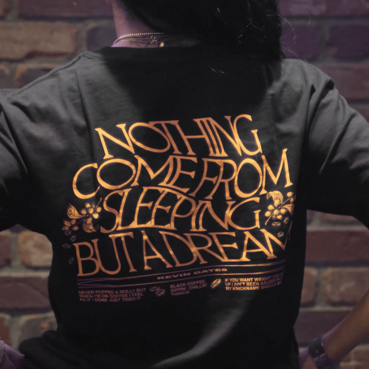 KG x FOLKS "NOTHING COME FROM SLEEPING" TEE